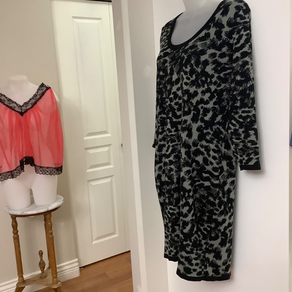 Calvin Klein knit sweater dress Large 3/4 sleeves - Picture 4 of 9